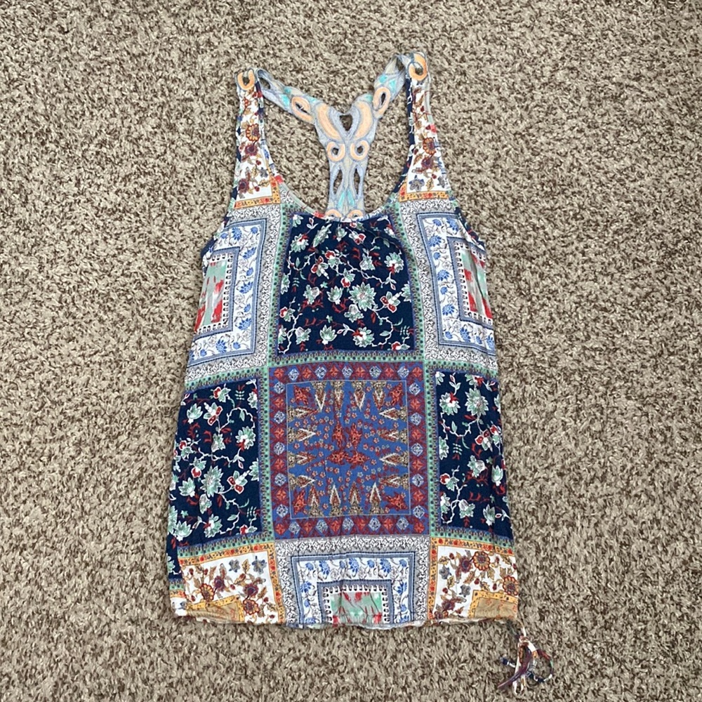 American Rag Embroidered Racerback Boho Tank Top - Picture 10 of 16